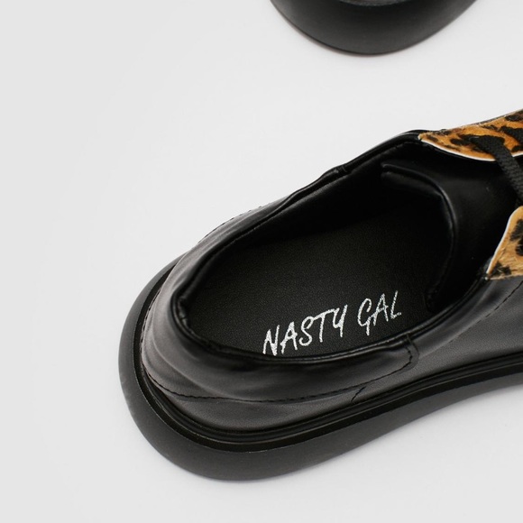 Leopard Round Toe Chunky Sneakers - Picture 3 of 14